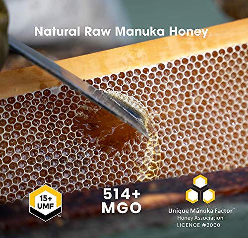 New Zealand Honey Co. Miel de Manuka MGO 514+ / UMF 15+ | Nueva Zelanda Miel 100% Pura y Saludable | 250g