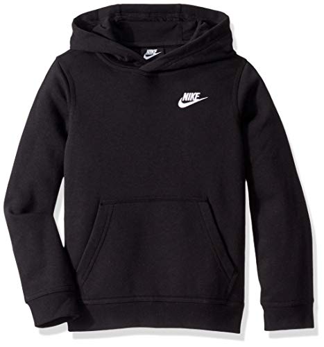 NIKE B NSW Club Po Hoodie Sweatshirt, Niños, Black/ White, S