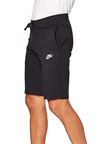 NIKE M NSW Short JSY Club Pantalones Cortos de Deporte, Hombre, Negro/Blanco, L