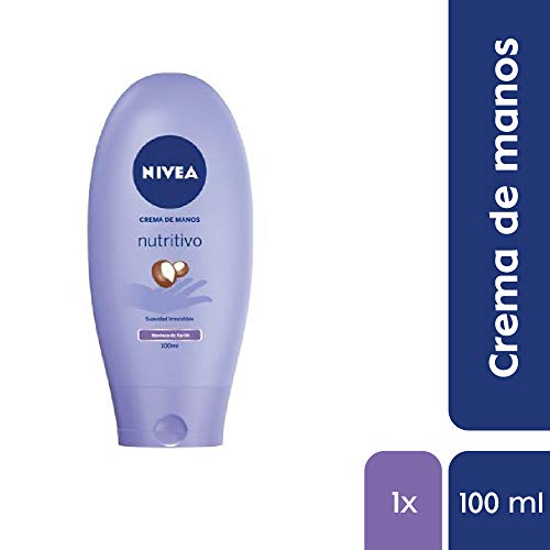 NIVEA Crema de Manos Cuidado Nutritivo (1 x 100 ml), crema nutritiva con manteca de karité para unas manos suaves, crema para el cuidado de la piel seca