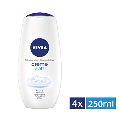 Nivea - Creme soft, crema de ducha, pack de 4 (4 x 250 ml)