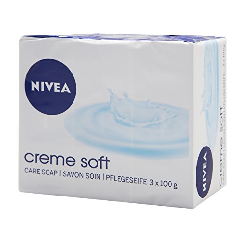 Nivea Crème Soft - Jabón cremoso - Con aceite de almendra - 3 x 100 g