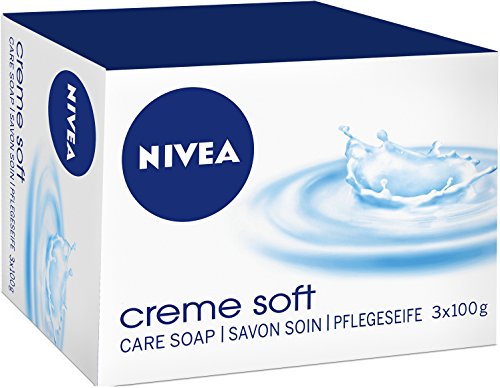 Nivea Crème Soft - Jabón cremoso - Con aceite de almendra - 3 x 100 g