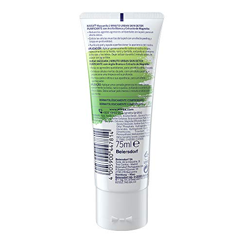 NIVEA Essentials mascarilla facial purificante urban detox tubo 75 ml