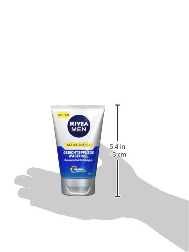 Nivea Men Active Energy Gel de cuidado facial, 100 mililitros