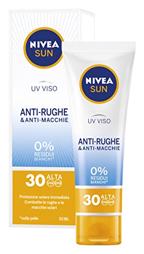 Nivea Sun - Crema solar para el rostro con protección UV, antiarrugas y antimanchas, FP30, protección alta, 50 ml