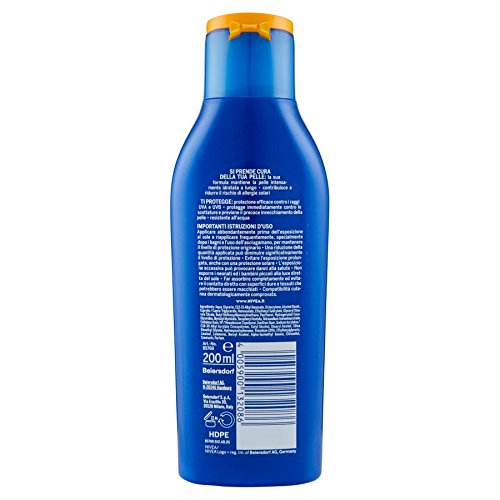 Nivea Sun Protect & Hydrate - Leche solar hidratante FP10, protección baja, 200 ml