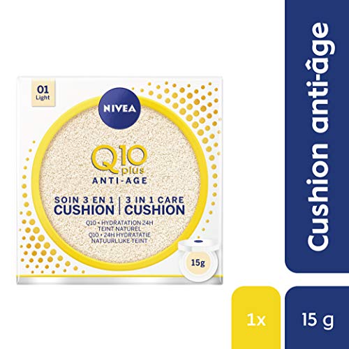 Nivea - Tratamiento 3 en 1 Cushion Q10 Plus, tez clara