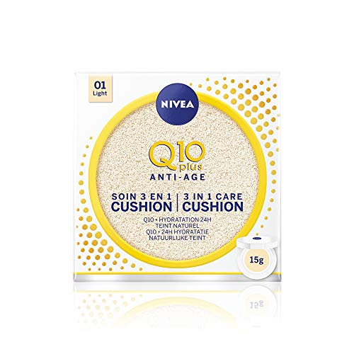 Nivea - Tratamiento 3 en 1 Cushion Q10 Plus, tez clara