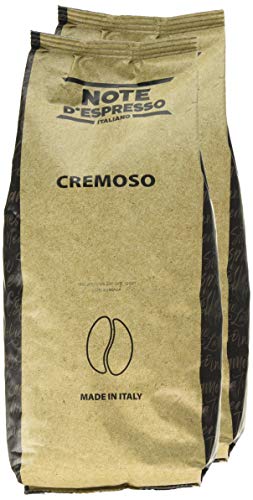 Note D'Espresso Café Cremoso en Grano - 2 Paquetes de 1 kg, Total: 2 kg