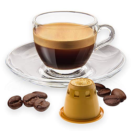 Note D'Espresso - Cápsulas de café "Qualità Oro" exclusivamente compatibles con cafeteras Nespresso*, 5,6 g (caja de 100 unidades)