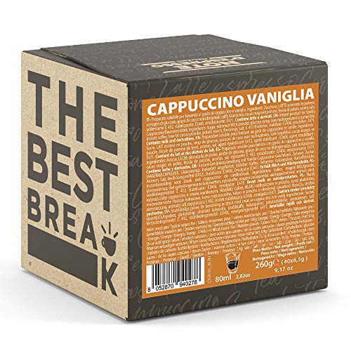 Note D'Espresso - Cápsulas de capuchino de vainilla instantáneo, 6,5 g (caja de 40 unidades) Exclusivamente Compatible con cafeteras Nespresso*