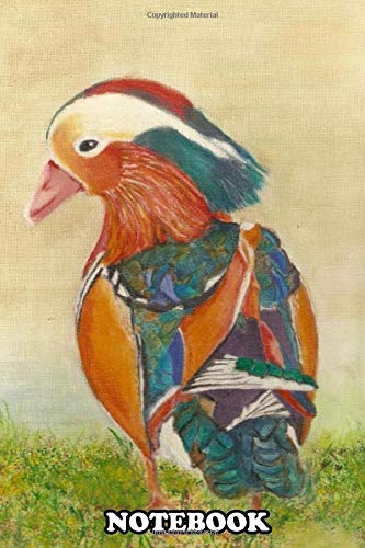 Notebook: Original Oil Painting On Canvas Of A Mandarin Duck , Journal for Writing, College Ruled Size 6" x 9", 110 Pages