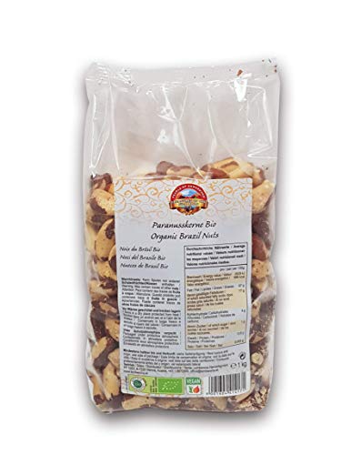 Nueces de Brasil BIO 1 kg biológicos crudos, silvestres, sin cáscara ecológicos raw 1000 gr Brazil nuts