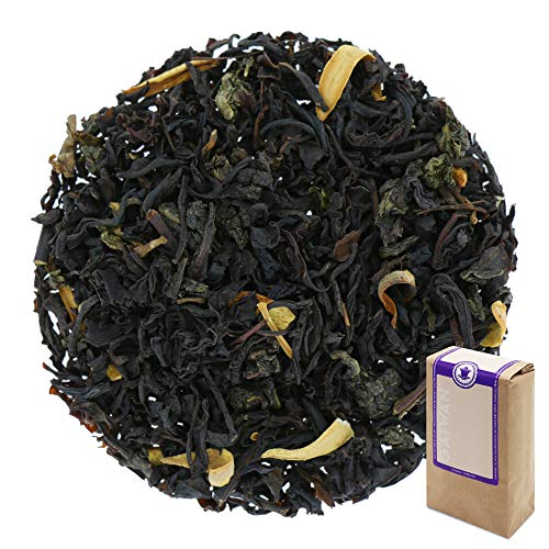 Núm. 1330: Té negro "Flor de loto de la puerta del templo" - hojas sueltas - 100 g - GAIWAN® GERMANY - té negro de la India y China, azahar