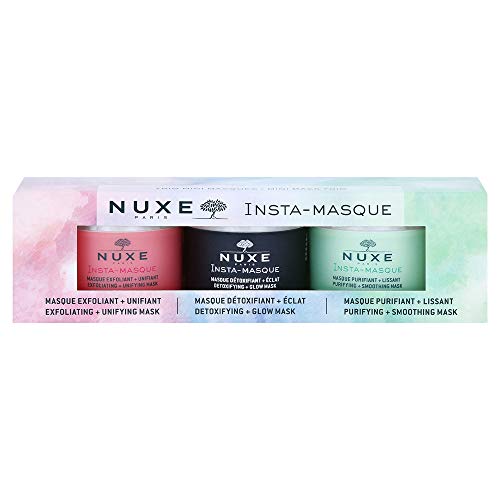 NUXE TRIO MINI INSTA-MASQUES 3X15ML : LIMPIADORA CON EFECTO ALISANTE, DESINTOXICANTE Y EXFOLIANTE