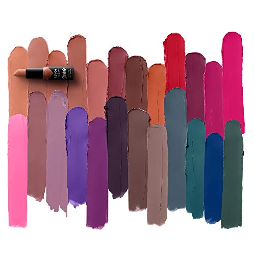 NYX Professional Makeup NYX Professional Makeup Barra de Labios Mate de Larga duración y Cobertura Total Suede Matte Lipstick Tono 19 Moonwalk Color Marrón grisaceo Oscuro, Mujer, Gris, Talla única