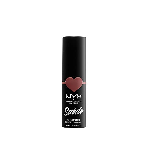 NYX Professional Makeup NYX Professional Makeup Barra de Labios Mate de Larga duración y Cobertura Total Suede Matte Lipstick Tono 5 Brunch Me Color Nude, Mujer, Talla única