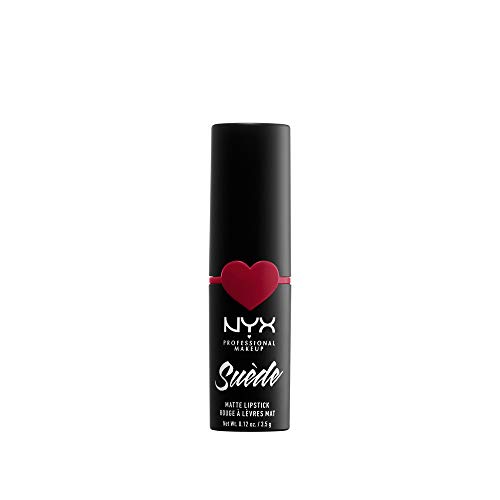 NYX Professional Makeup NYX Professional Makeup Barra de Labios Mate de Larga duración y Cobertura Total Suede Matte Lipstick Tono 9 Spicy Color Naranja, Mujer, Talla única