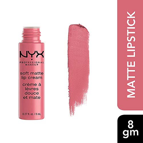 NYX Professional Makeup Pintalabios Soft Matte Lip Cream, Acabado cremoso mate, Color ultrapigmentado, Larga duración, Fórmula vegana, Tono: Milan