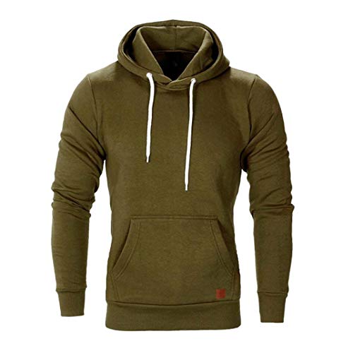 ¡Oferta YvelandsYvelands Sudaderas con Capucha para Hombre Cosy Sport Outwear Sudadera con Cremallera Completa Ecosmart Hoodie Casual Sweatshirt Top Blouse ¡Caliente!(Ejercito Verde,L)