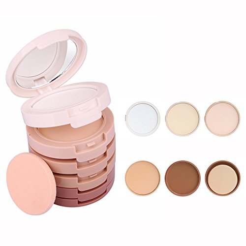 OFKPO 5 en 1 Paleta de Crema Corrector, Cara Polvos Prensados Corrector Camuflaje Paleta de Maquillaje Cosmética