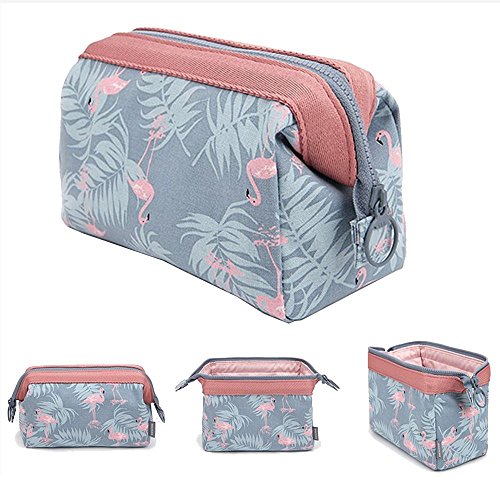 OFKPO Impermeable Maquillaje Bolsa/Viaje Lindo Cosmético Bolsa de Almacenamiento/de Artículos de Tocador Mujeres y Niña, Rosa (Flamingo)