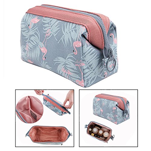 OFKPO Impermeable Maquillaje Bolsa/Viaje Lindo Cosmético Bolsa de Almacenamiento/de Artículos de Tocador Mujeres y Niña, Rosa (Flamingo)