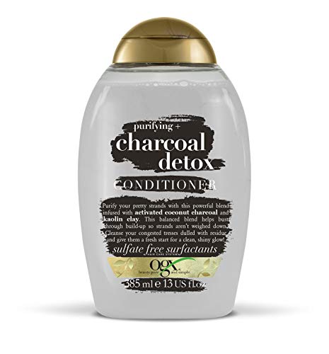 OGX, Champú Carbón Detox, Arcilla Caolinita, Limpia y Aligera el Cabello, 385ml