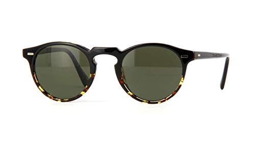 Oliver Peoples - GREGORY PECK SUN OV 5217/S, Redondo, acetato, hombre, BLACK DARK SHADED TORTOISE/G15 POLARIZED(1178/P1), 47/23/150