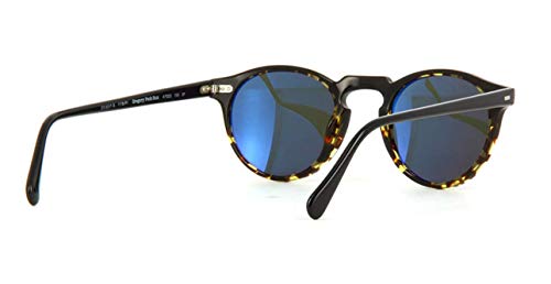 Oliver Peoples - GREGORY PECK SUN OV 5217/S, Redondo, acetato, hombre, BLACK DARK SHADED TORTOISE/G15 POLARIZED(1178/P1), 47/23/150