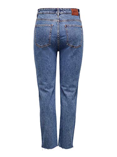 Only 15171549 Vaqueros Straight, Azul (Dark Blue Denim Dark Blue Denim), 36 /L34 (Talla del Fabricante: 28) para Mujer