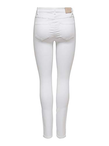 Only NOS Onlroyal HW SK Jeans Noos Vaqueros, Blanco (White White), 34W / 32L (Talla del Fabricante: XS) para Mujer