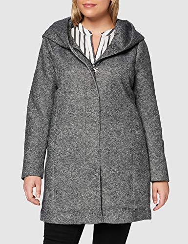 Only onlSEDONA Light Coat OTW Noos Abrigo, Gris (Dark Grey Melange), 38 (Talla del Fabricante: Medium) para Mujer