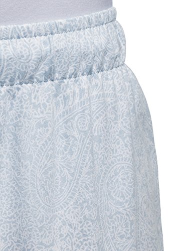 oodji Ultra Mujer Pantalones Estampados de Estar por Casa, Azul, ES 38 / S