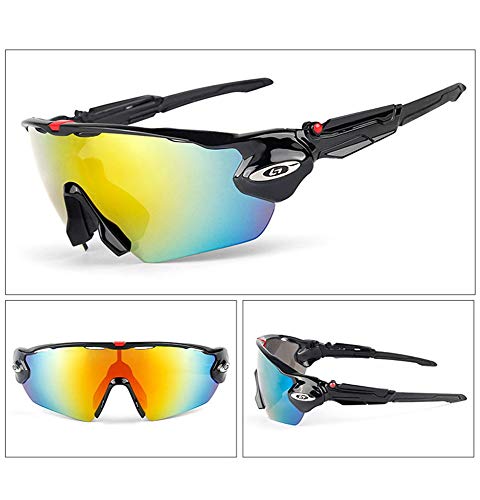 OPEL-R Gafas de Ciclismo de Deportes al Aire Libre, Gafas MTB Polarizadas a Prueba de Viento para Bicicletas PC Casual Beach Oakley Jawbreaker Sunglasses Contiene 5 Tipos de Lentes,1SUBSECTION