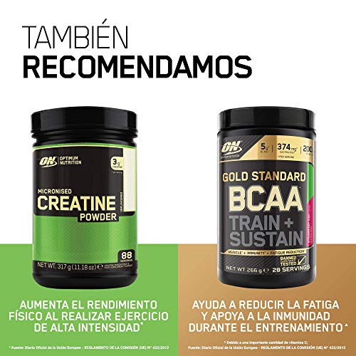 Optimum Nutrition ON Gold Standard 100% Whey Proteína en Polvo Suplementos Deportivos, Glutamina y Aminoacidos, BCAA, Chocolate Blanco y Frambuesa, 76 Porciones, 2.28 kg, Embalaje Puede Variar