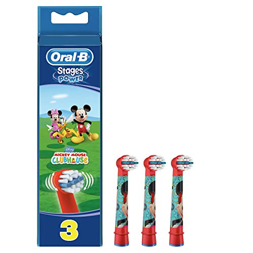 Oral-B Kids - Cabezales de Recambios, Apto para Niños Mayores de 3 Años, 1 Pack de 3 unidades, Modelos surtidos