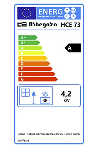 Orbegozo HCE 73 - Estufa de gas butano, cerámica, 4200 W, 3 niveles de potencia