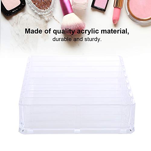 Organizador transparente para pinceles de maquillaje, 8 ranuras, acrílico, para escritorio, organizador de maquillaje, lápiz labial, paletas de sombras de ojos, caja contenedor, diseño transparente pa