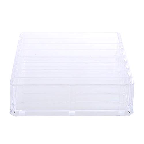 Organizador transparente para pinceles de maquillaje, 8 ranuras, acrílico, para escritorio, organizador de maquillaje, lápiz labial, paletas de sombras de ojos, caja contenedor, diseño transparente pa