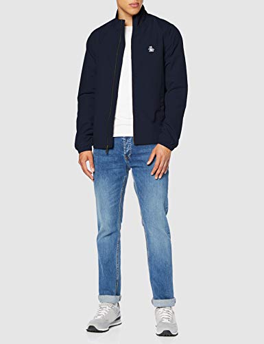 ORIGINAL PENGUIN Lightweight Sticker Pete Blouson Chaqueta, Azul (Dark Sapphire 413), Small para Hombre