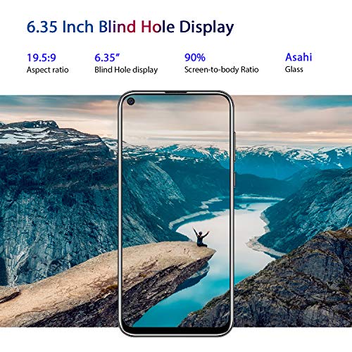 OUKITEL C17 Pro 4G Móviles(2019) Android 9.0 - Pantalla Completa de 6.35 Pulgadas de Agujero Ciego,4GB+64GB,Helio P23 Octa Core Dual SIM Teléfono, 13MP Cámara de Gran Ángular,3900mAh Batería,Rojo