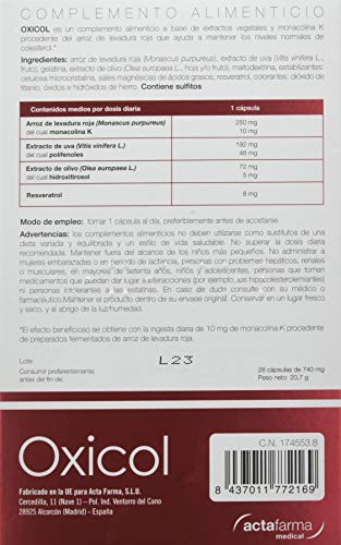 Oxicol Complemento Alimenticio - 28 Cápsulas