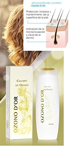 OZONO DOR. Champú Natural de Ozono 400 ml. Es Anticaspa y previene la alopecia, da más brillo y especial para cabello graso. Uso diario, da suavidad y flexibilidad