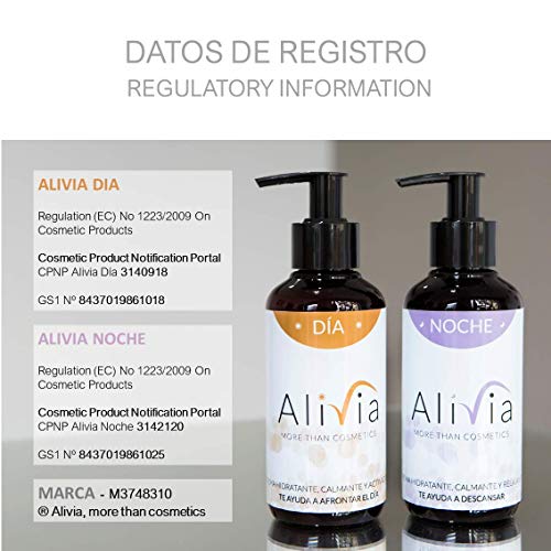 Pack ALIVIA Día y Noche. Crema hidratante corporal multifuncional: Hidratación, alivio del dolor muscular y articular, más efecto energizante o relajante. Cosmética natural para sentirse bien (400 ml)