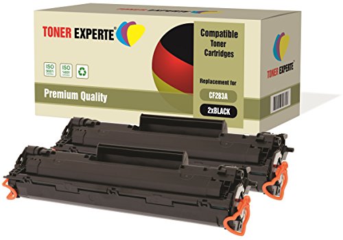 Pack de 2 TONER EXPERTE® Compatibles CF283A 83A Cartuchos de Tóner Láser para HP Laserjet Pro MFP M125nw, M126a, M126nw, M127fn, M127fw, M128fn, M128fw, M225dn, M225dw, M201dw, M201n, M202dw, M202n