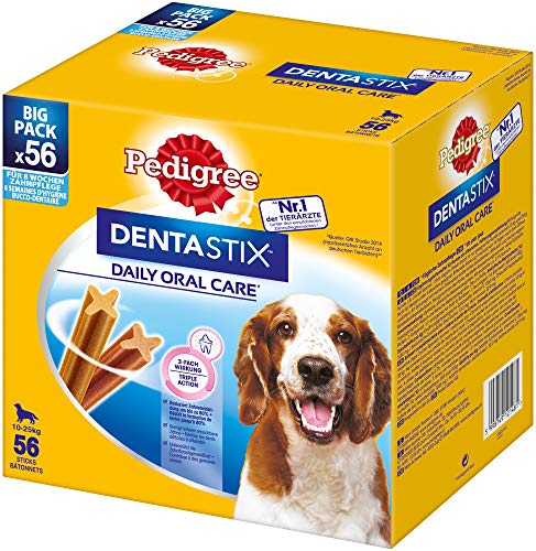 Pack de 56 Dentastix de uso diario para la limpieza dental de perros medianos (Pack de 1)