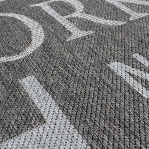 Paco Home Alfombra Moderna City Aspecto Sisal Tejido Liso Diseñador Alfombra En Gris, tamaño:60x110 cm