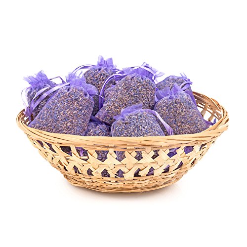 Pajoma 10 bolsitas de Lavanda más Aceite Esencial de Lavanda 100% Natural de Francia Bolsitas de Bolsa de Lavanda